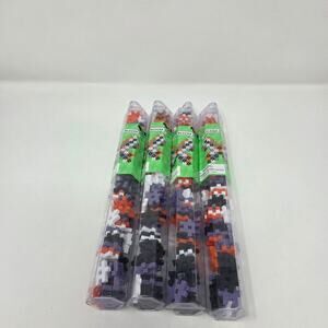 Orange Purple White Black Halloween Hashtag Building Blocks Set of 4